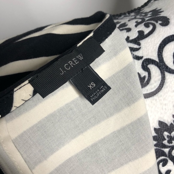 J. Crew Ruffle Bell Sleeve Striped Shift Dress - Picture 6 of 7